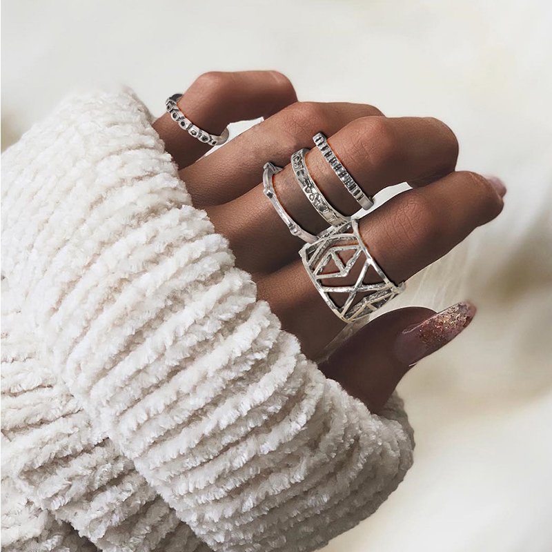 Cheap Ring Lovely Trendy 6-piece Silver Ring