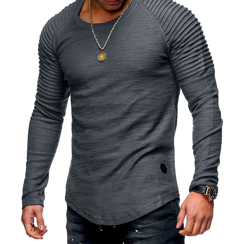 

Lovely Casual O Neck Ruffle Design Grey T-shirt