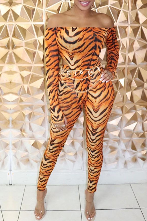 

Lovely Sexy Tiger Stripes One-piece Jumpsuit