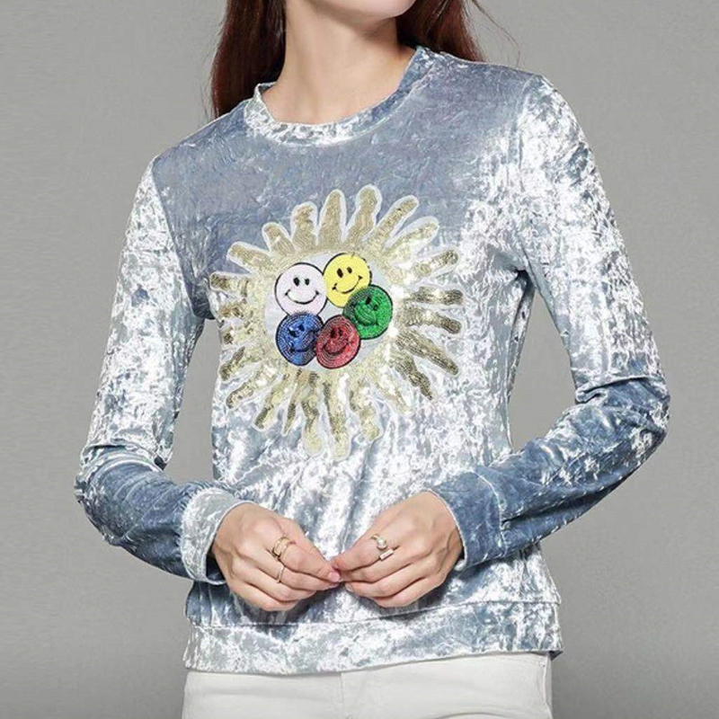 

Lovely Casual Printed Silver T-shirt