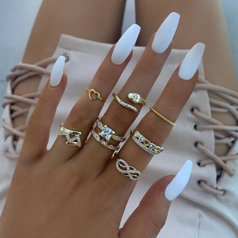 

Lovely Casual 8-piece Gold Ring