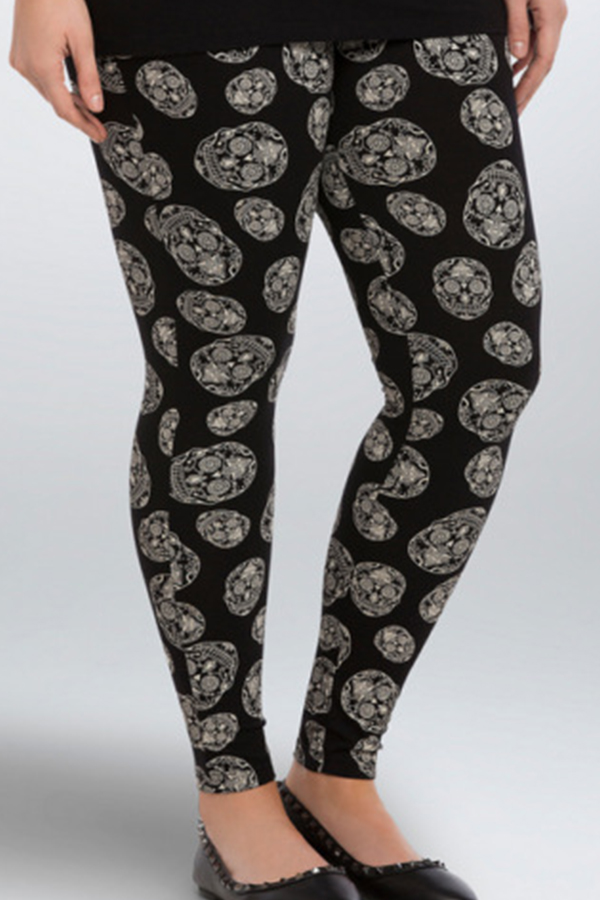 

Lovely Casual Printed Black Plus Size Pants