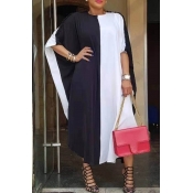 Lovely Casual Patchwork Black Ankle Length Plus Si