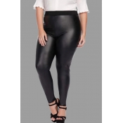 Lovely Casual Skinny Black Plus Size Pants