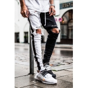 Lovely Street Patchwork Black And White Jeans