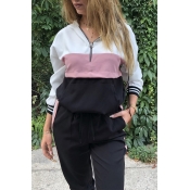 Lovely Sportswear Patchwork Multicolor Sweatshirt 