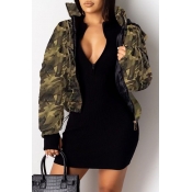 Lovely Winter Camouflage Printed Coat