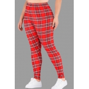 Lovely Casual Printed Red Plus Size Pants
