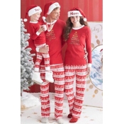 Lovely Family Printed Red Father Two-piece Pants S