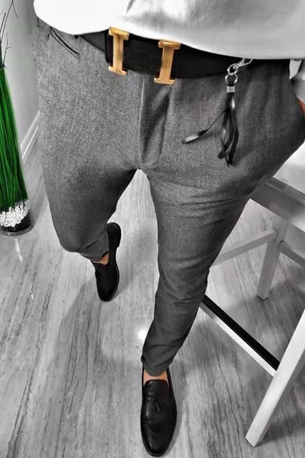 

Lovely Casual Pencil Grey Pants
