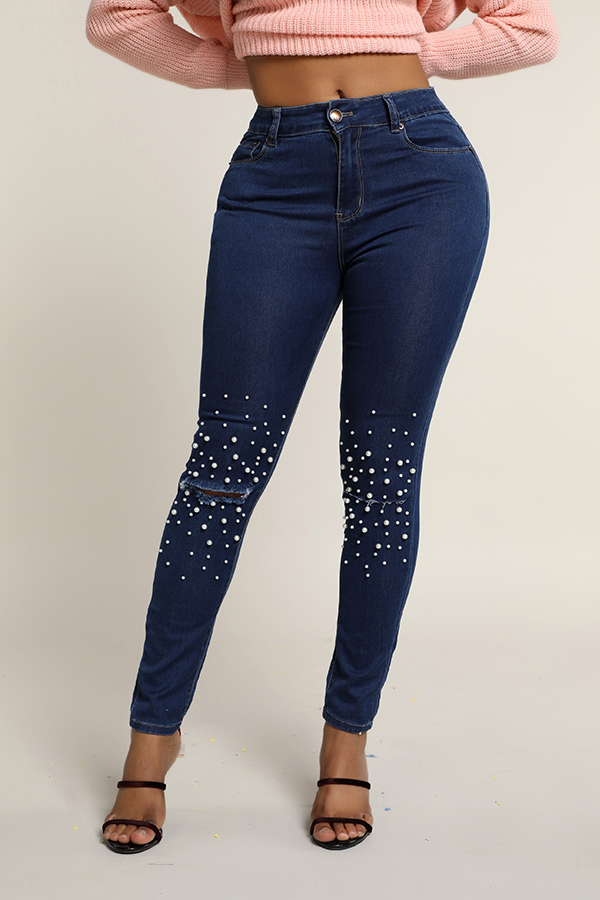 

Lovely Casual Nail Bead Design Deep Blue Jeans