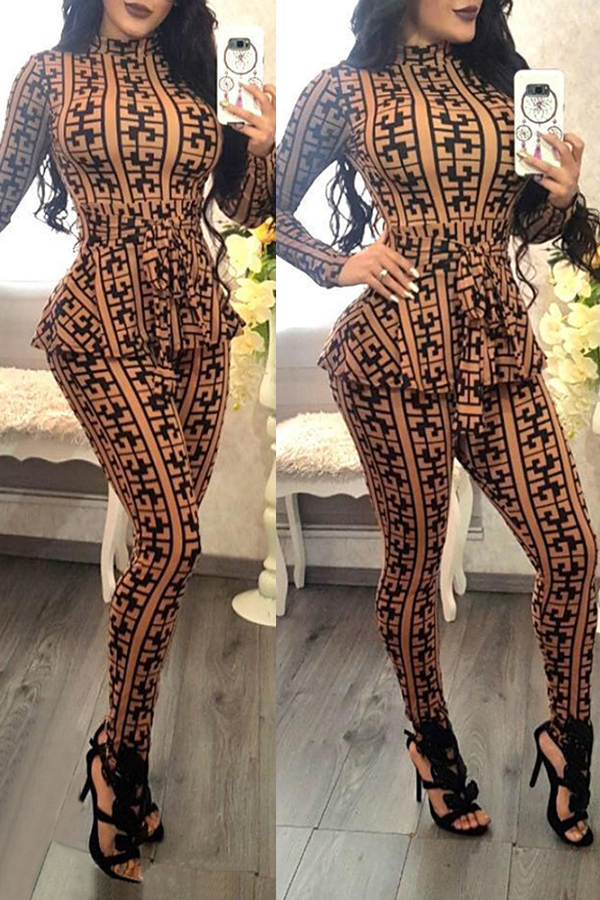 Cheap Jumpsuit Lovely Trendy Printed Yellow One-piece Jumpsuit