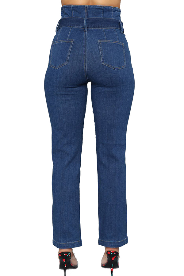 Lovely Casual Skinny Royal Blue Jeans_Jeans_Bottoms_LovelyWholesale Wholesale Shoes,Wholesale