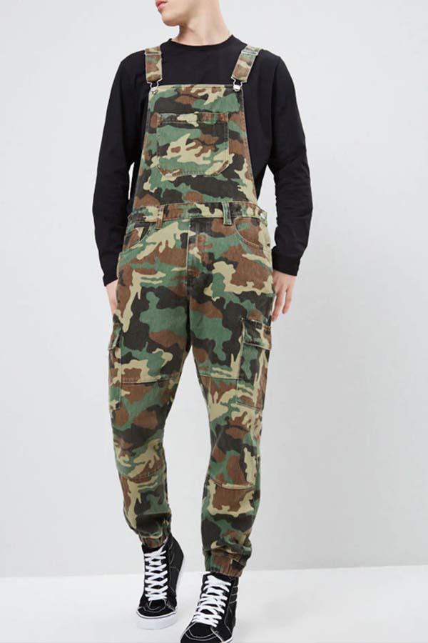 

Lovely Casual Camouflage Printed One-piece Jumpsuit, Camo
