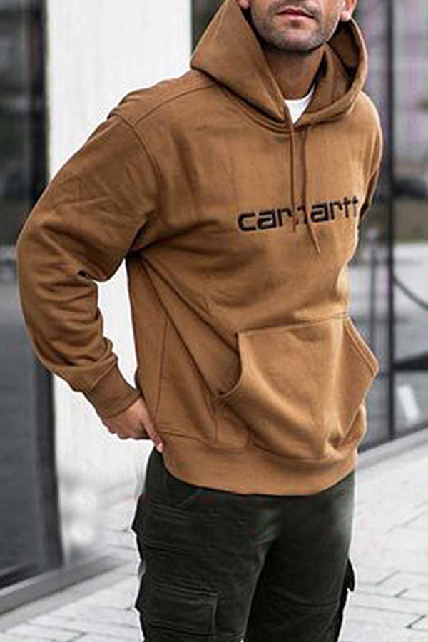 Cheap Hoodies Lovely Casual Hooded Collar Coffe Hoodie