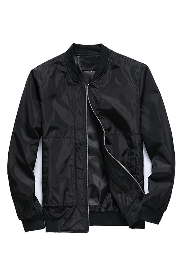 Cheap Jacket Lovely Stylish Zipper Design Black Jacket