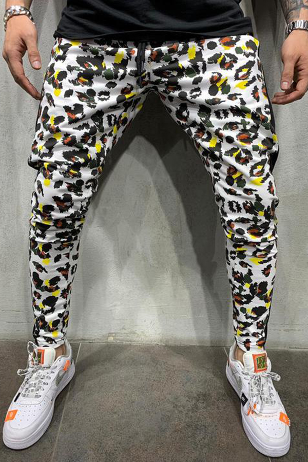 

Lovely Casual Printed White Pants