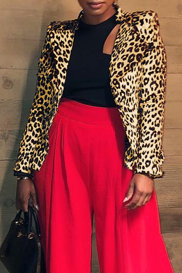 

Lovely Casual Leopard Printed Blazer