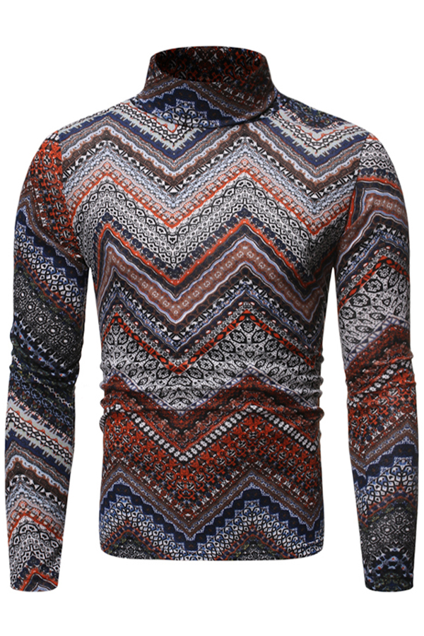 

Lovely Casual Turtleneck Blown T-shirt, Brown