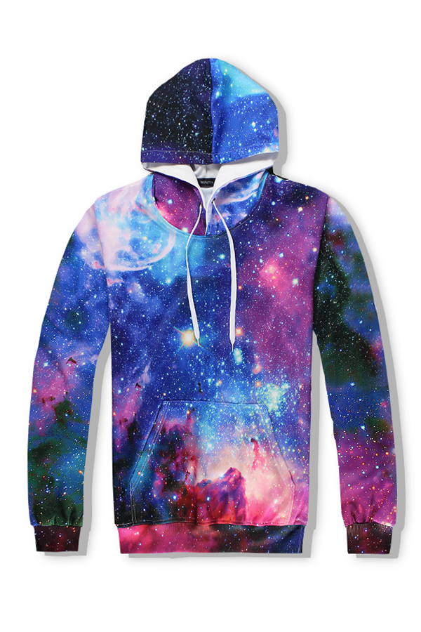 

Lovely Casual Hooded Collar Blue Hoodie