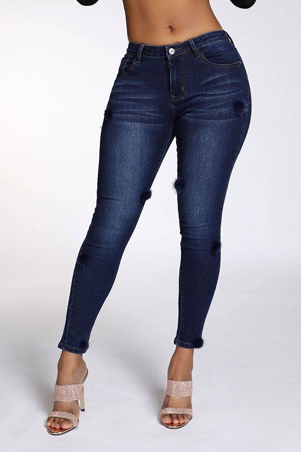 

Lovely Casual Basic Skinny Blue Jeans