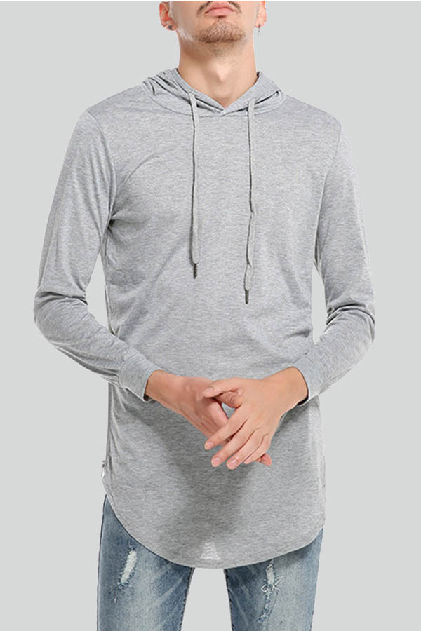 

Lovely Casual Hooded Collar Light Grey Hoodie