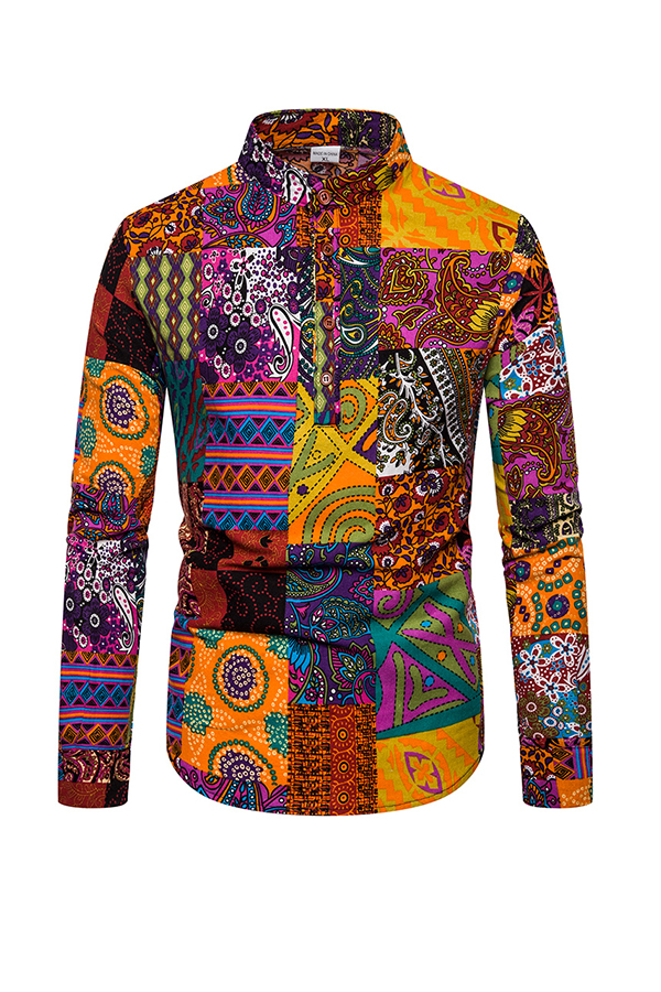 

Lovely Bohemian Print Multicolor Shirt, Multi