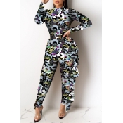 Lovely Chic Camouflage Printed One-piece Jumpsuit(