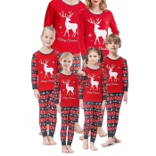 Lovely Family Christmas Deer Red Mother Two-piece 