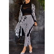Lovely Party Striped Two-piece Pants Set(Without L