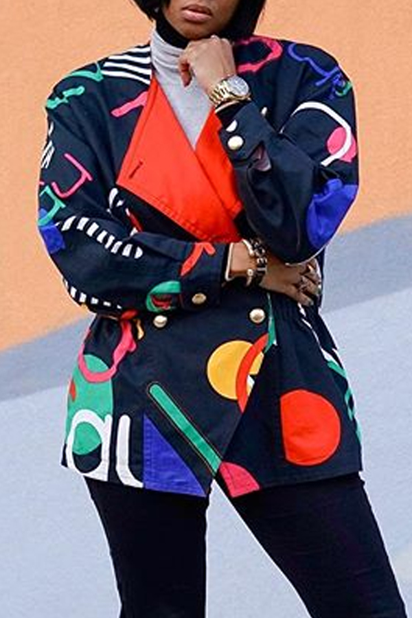 

Lovely Stylish Print Multicolor Multicolor Blazer, Multi