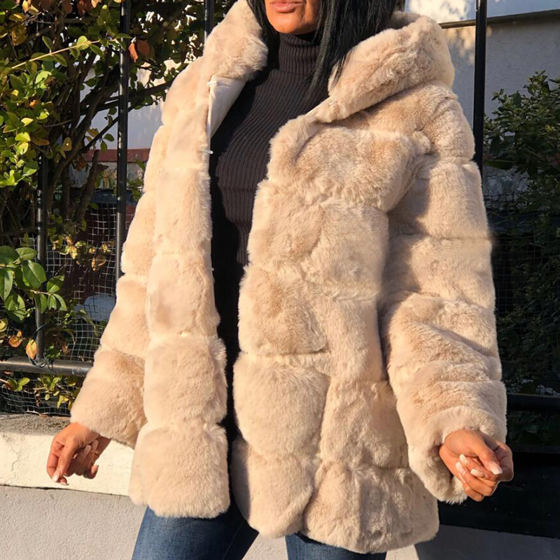 

Lovely Casual Basic Creamy White Teddy Coat, Ke-bai mi