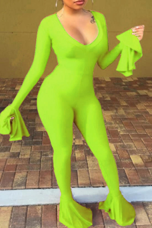 green one piece jumpsuit