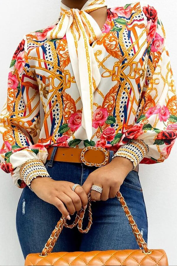 

Lovely Casual Print Multicolor Blouse, Multi