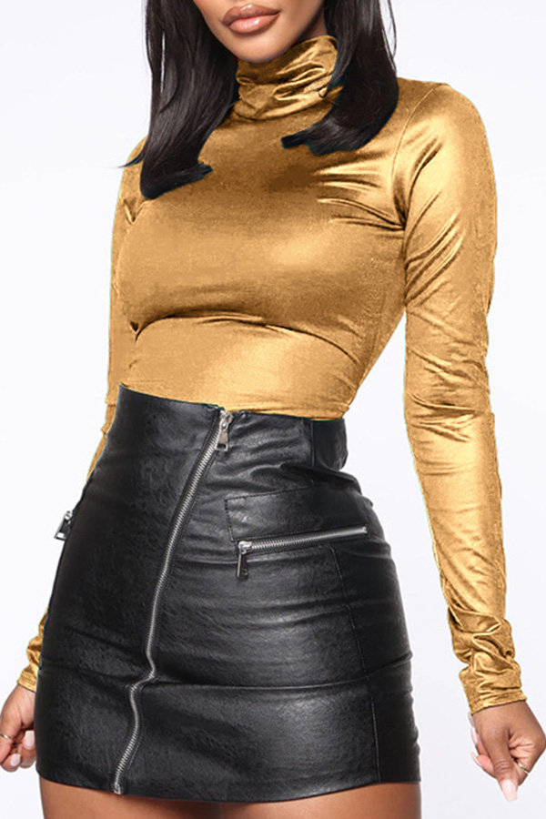 

Lovely Chic Skinny Gold T-shirt
