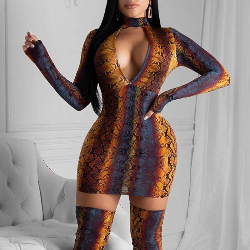 

Lovely Chic Hollow-out Print Yellow Mini Dress