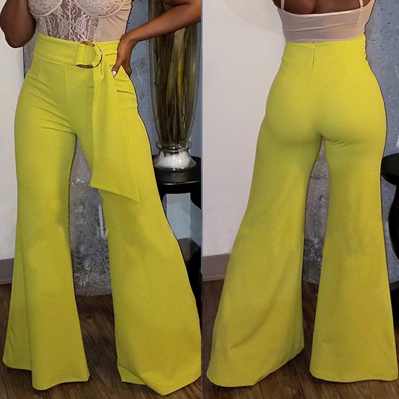 

Lovely Leisure Loose Yellow Pants