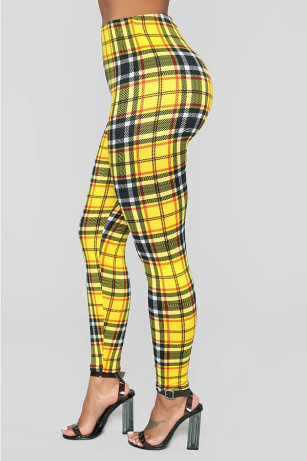 plaid pants mens yellow