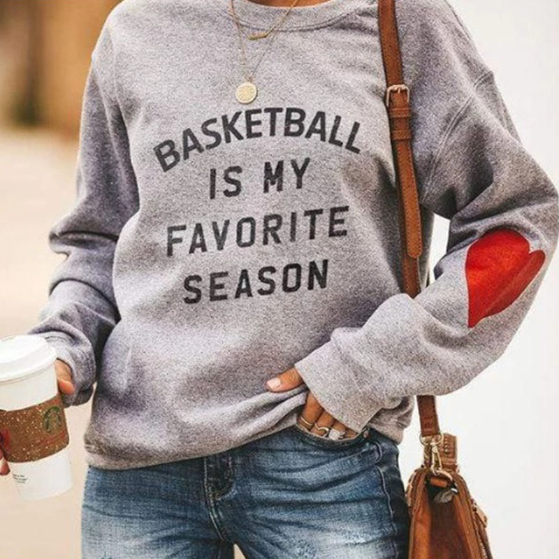 

Lovely Casual Letter Grey Hoodie