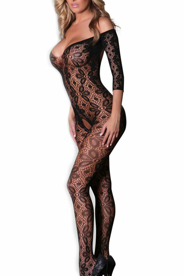 

Lovely Sexy Hollow-out Black Bodystocking