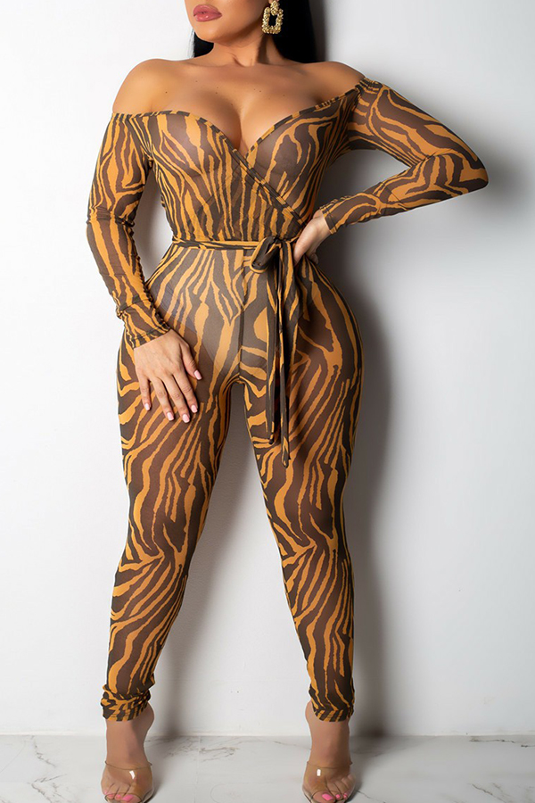 

Lovely Chic Striped Brown One-piece Jumpsuit