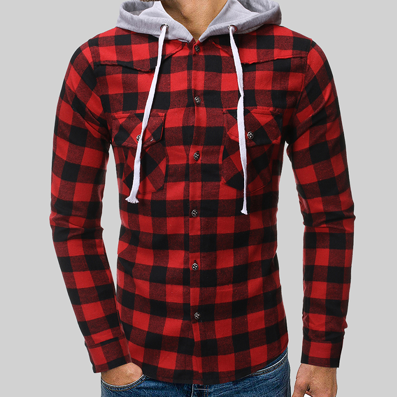 

Lovely Casual Plaid Print Red Shirt