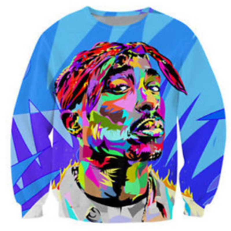 

Lovely Casual Printed Black Hoodie, Blue
