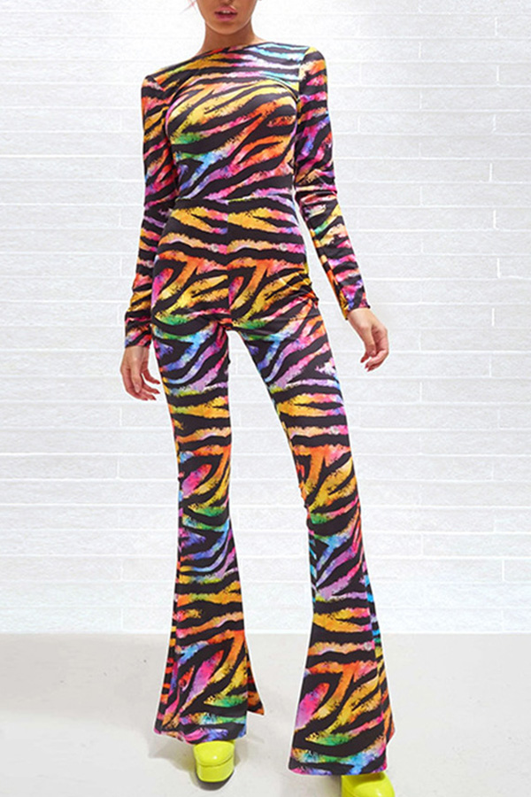

Lovely Chic Zebra Stripe One-piece Jumpsuit