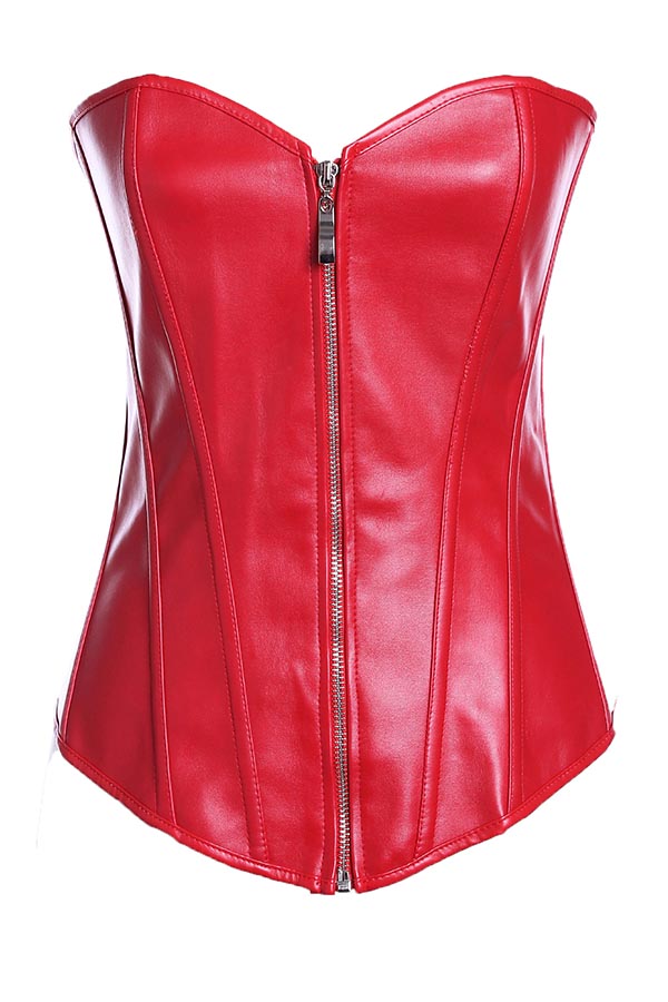 

Lovely Chic Basic Zipper Design Red Intimates Accessories