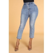 Lovely Leisure Patchwork Blue Jeans