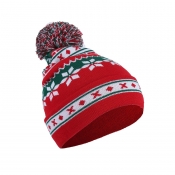 Lovely Casual Snowflakes Red Beanie