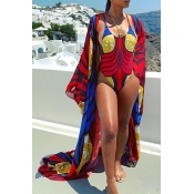Lovely Print Multicolor One-piece Swimsuit
