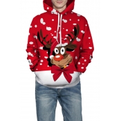 Lovely Casual Wapiti Red Hoodie