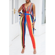 Lovely Chic Striped Multicolor One-piece Jumpsuit